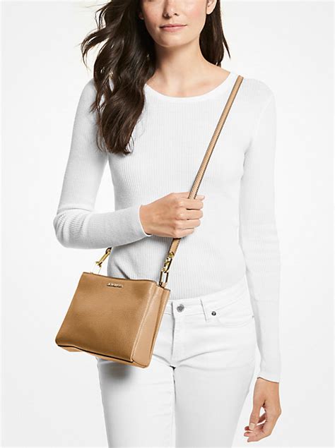 michael kors pebbled leather hamilton large crossbody|Michael Kors trisha medium crossbody.